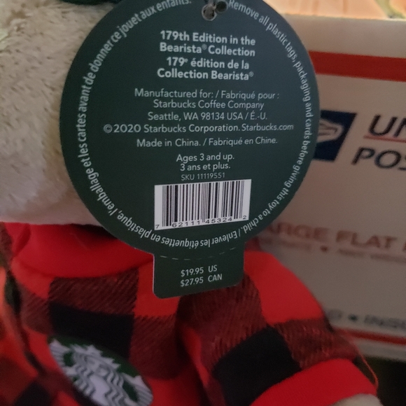 STARBUCKS HOLIDAY STUFFED BEAR 2020 - Picture 4 of 4